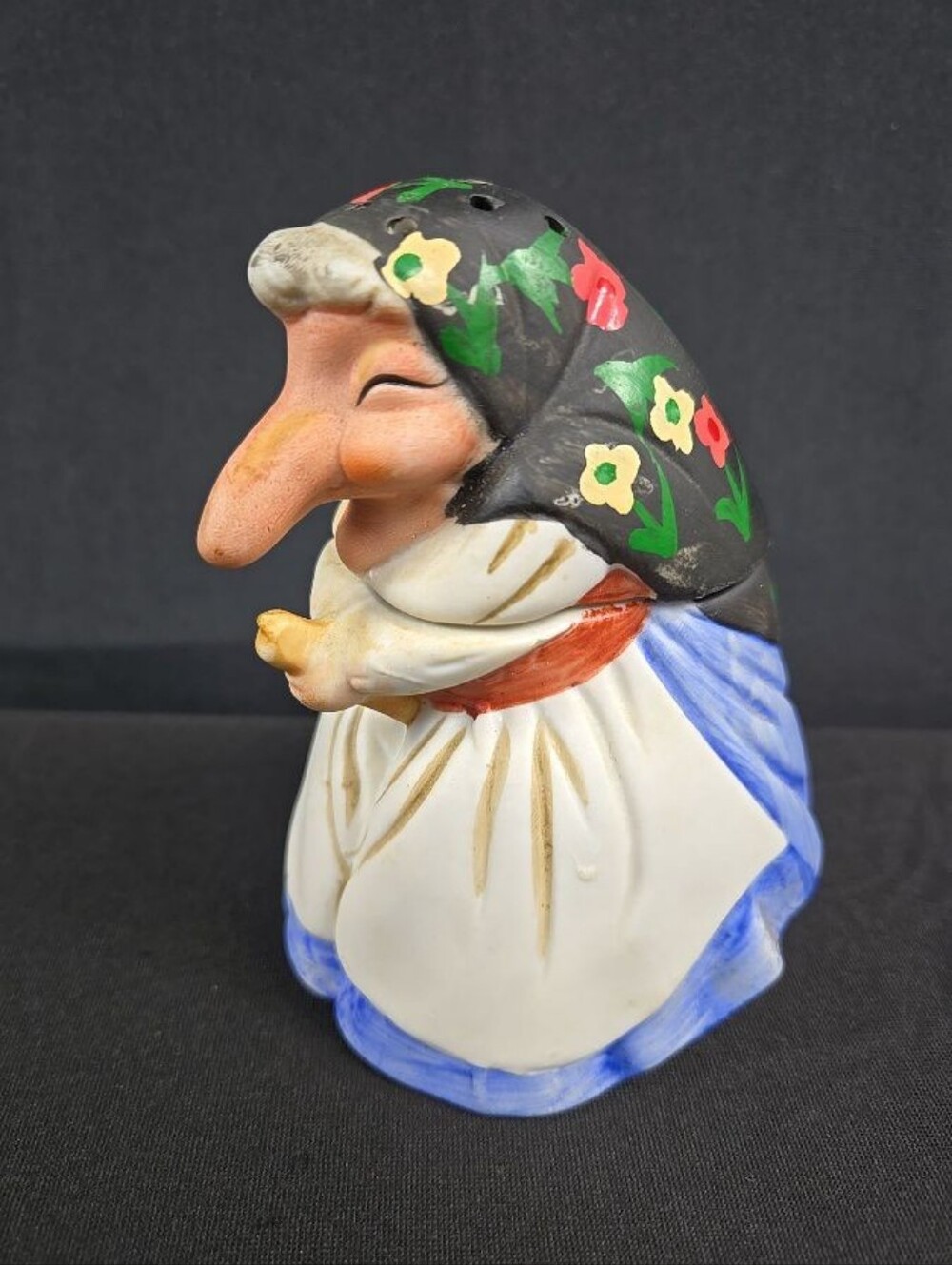 Vintage Baba Yaga Ceramic Kitchen Spice Shaker Stamped 1980 WA